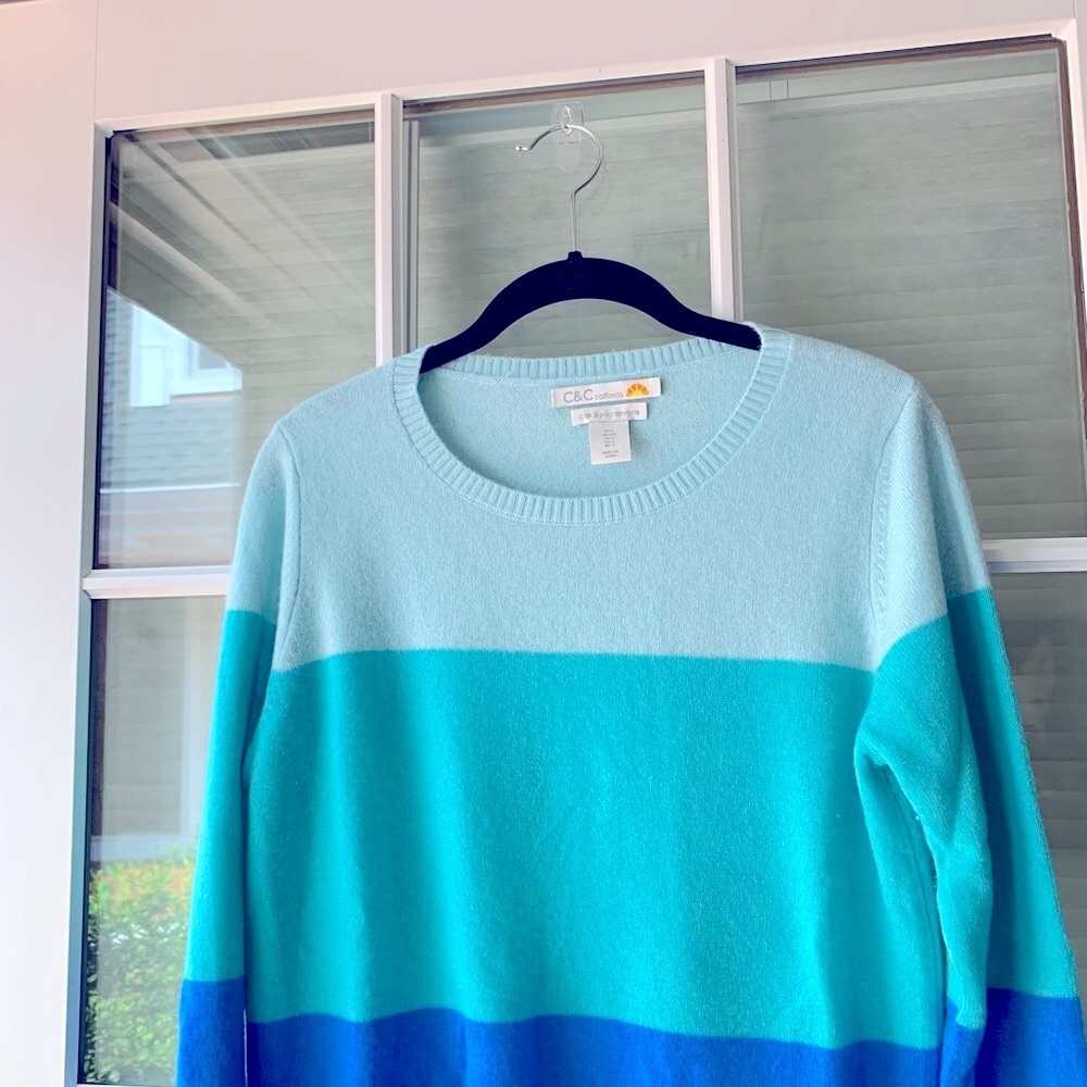C&C California Colorblock Cashmere Sweater